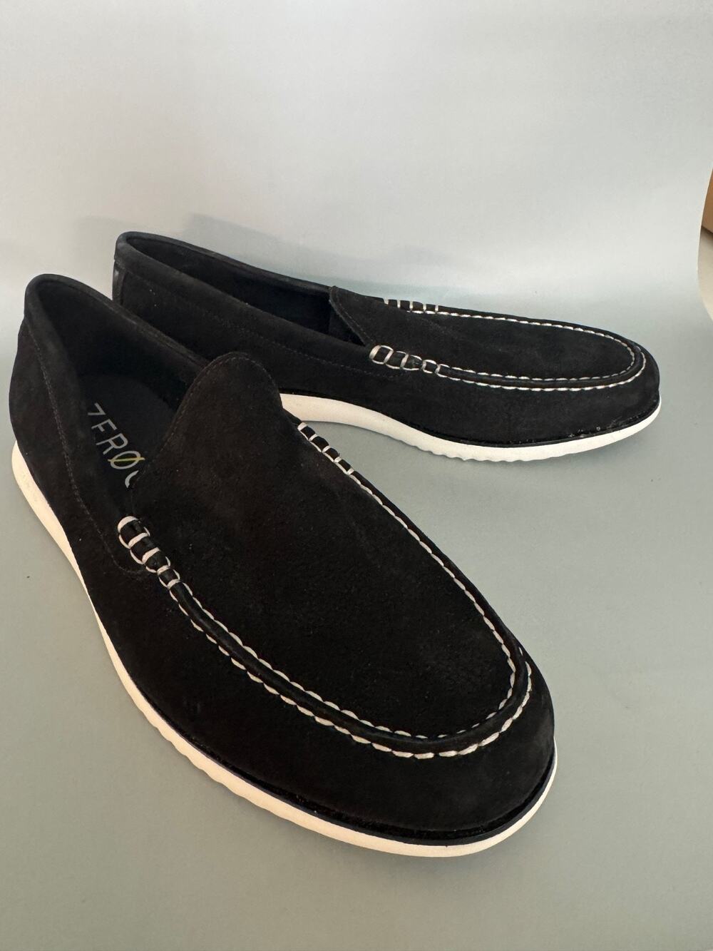Cole Haan Zerogrand Shoes Mens 12 Black Suede Slip On Grand 360 Loafers Casual B